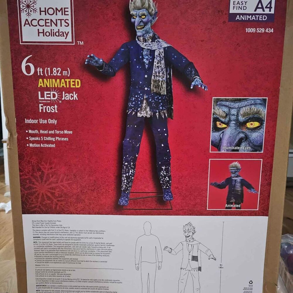 6 ft. Animated LED Jack Frost christmas decoration animated and sound